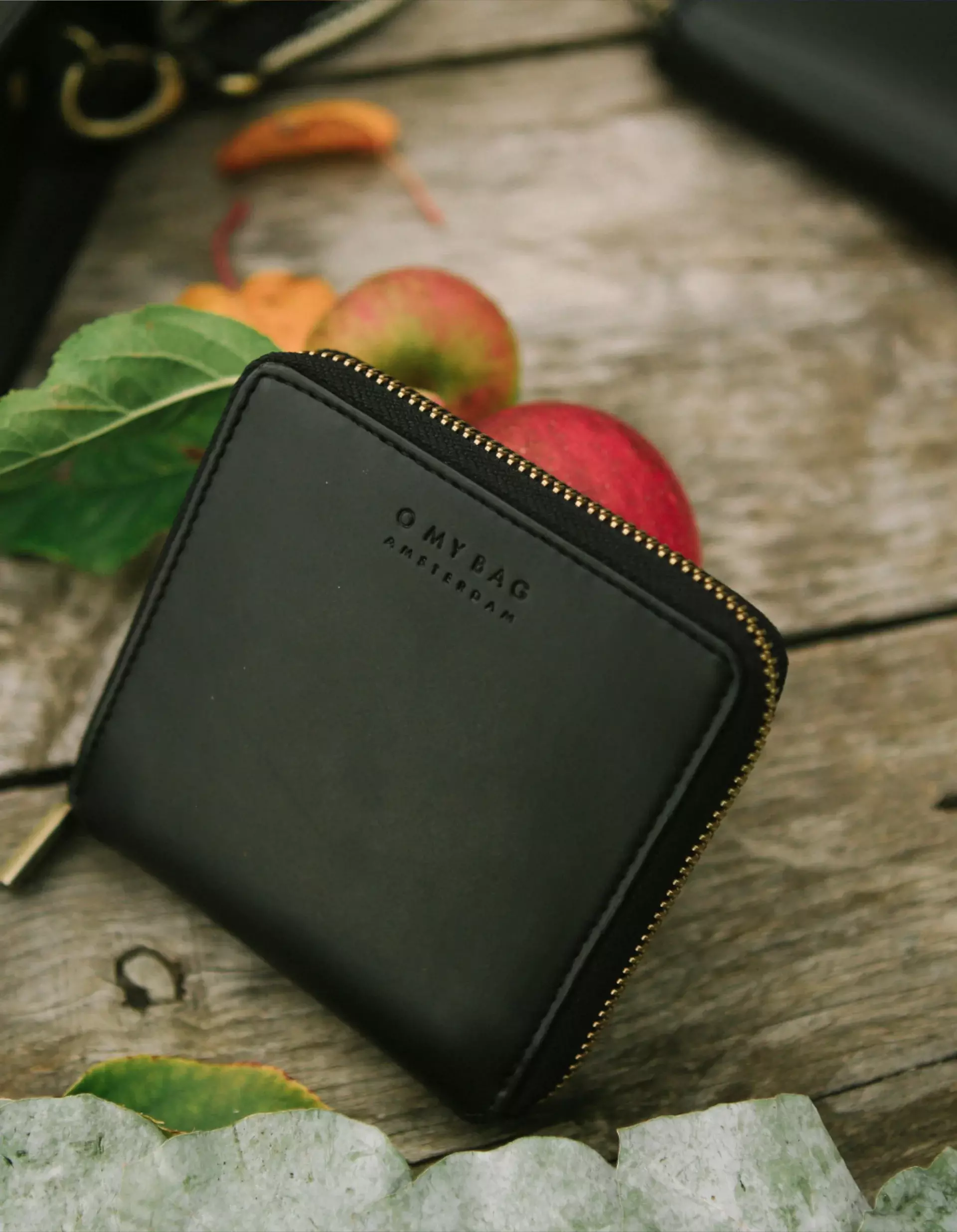 O My Bag Sonny Square Wallet Black Vegan Uppeal Geldbörse Portemonnaie